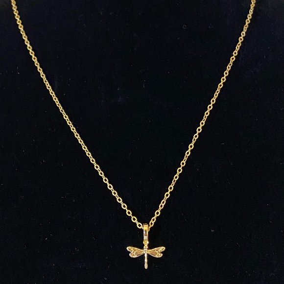 Dragonfly gold necklace - Picture 3 of 7